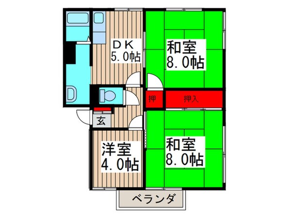 レジダンスカルムの物件間取画像